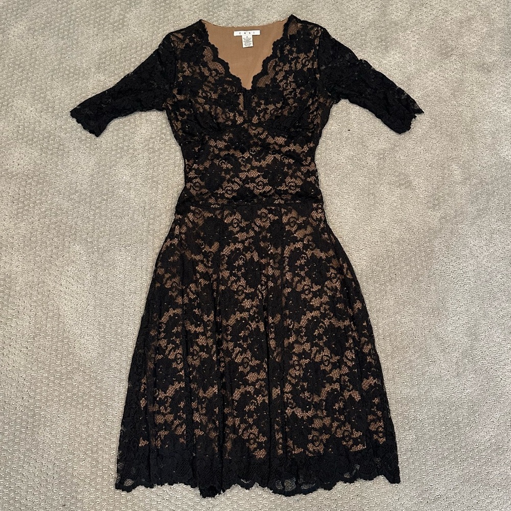 Vintage Cabi Black Lace Dress